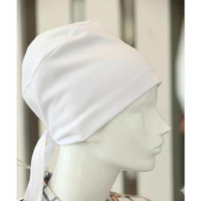 Bağlamalı Tesettür Bone - Bağlamalı Bandana Beyaz 5 Adet